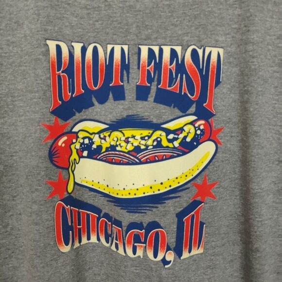 Riot Fest Chicago Concert T-Shirt Gray size XL - Picture 7 of 12